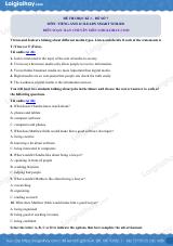 Đề thi học kì 1 Tiếng Anh 12 iLearn Smart World - Đề số 7